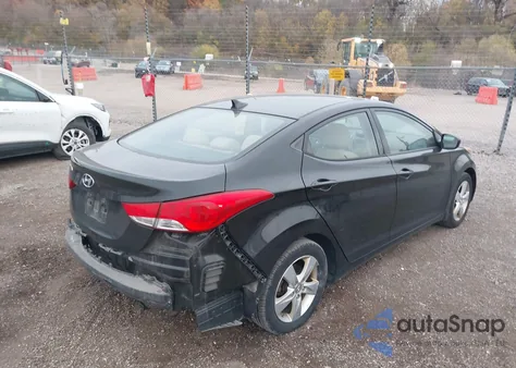 2013 Hyundai Elantra Gls from USA, damaged, VIN 5NPDH4AE7DH372360